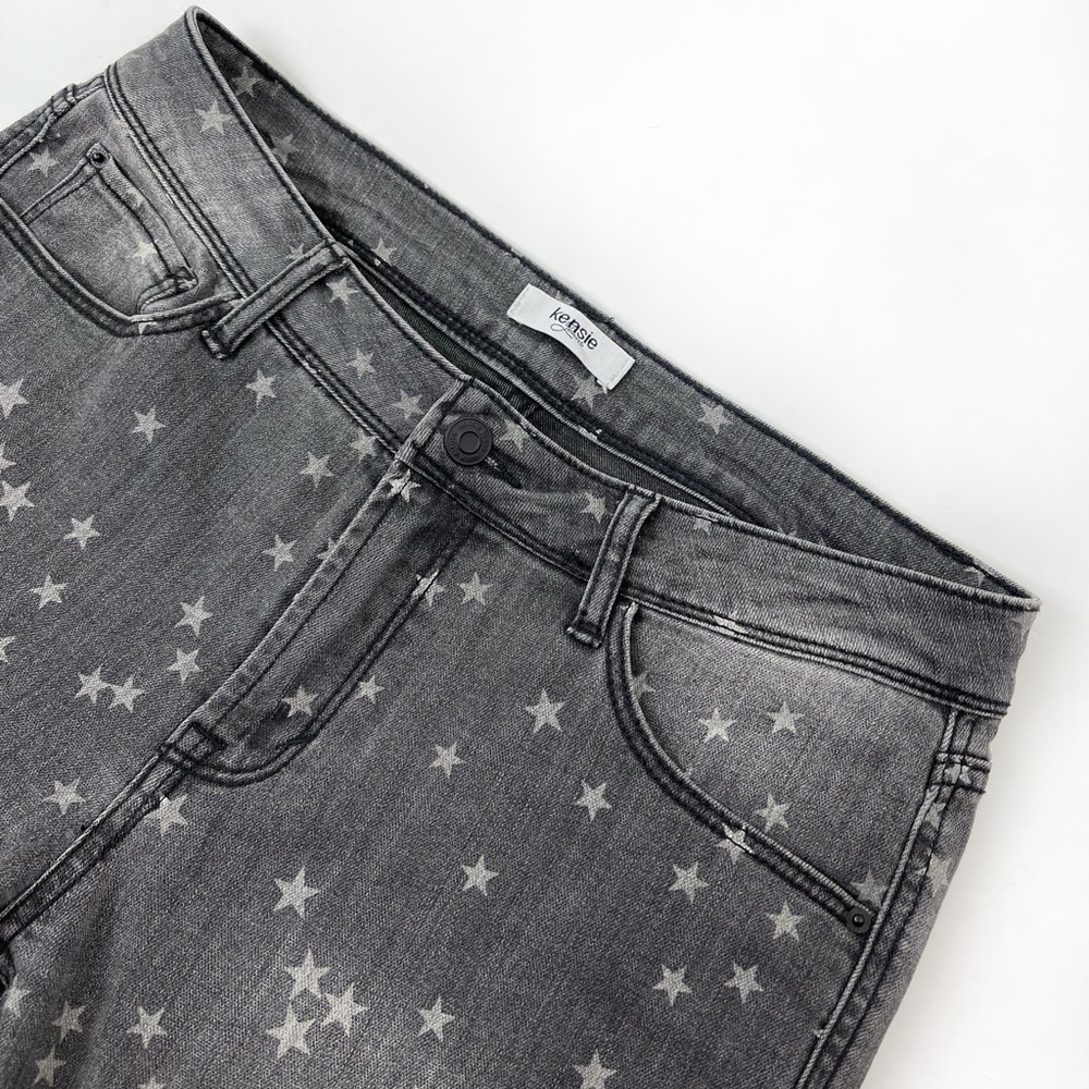 Kensie Pants Washed Grey Star SKINNY Ankle Crop